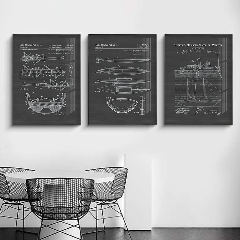 Star Map Poster - Peinture sur toile décorative, Simple, noir